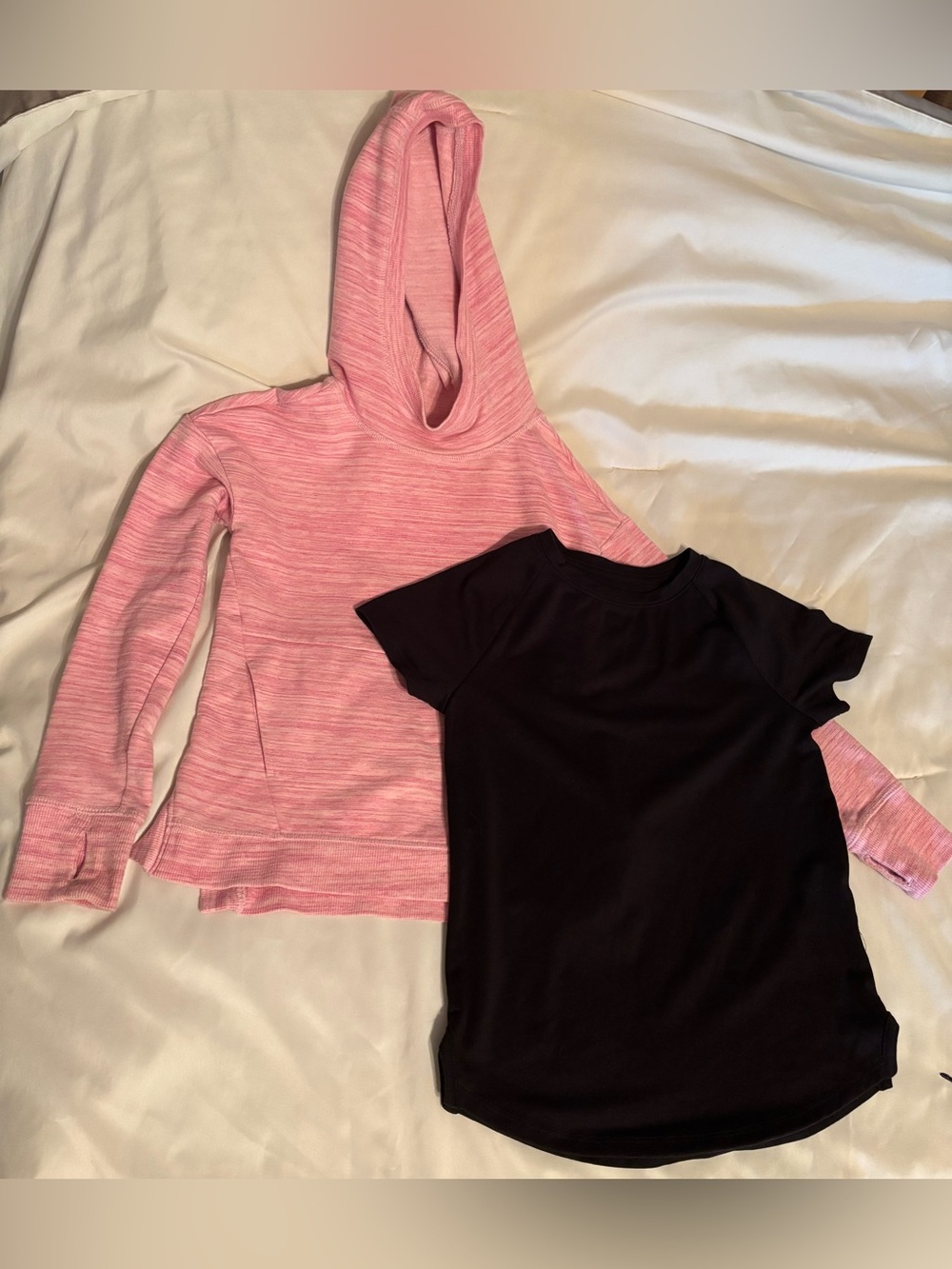 Athletic Works Pink Hooded Pullover Sweatshirt & Short Combo